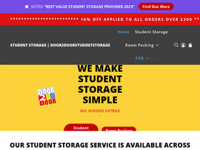 Door2Door Student Storage homepage screenshot