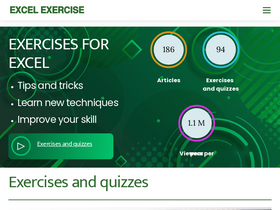 'excel-exercise.com' screenshot