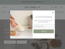 1502candleco.com homepage screenshot