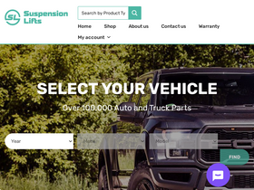 'suspensionlifts.com' screenshot
