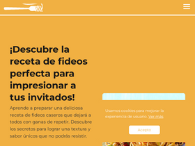 'recetasfideos.pro' screenshot