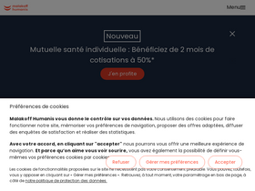 'malakoffhumanis.com' screenshot