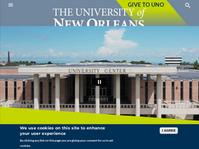 'uno.edu' screenshot