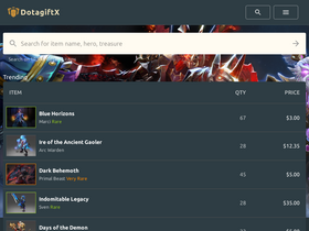 'dotagiftx.com' screenshot