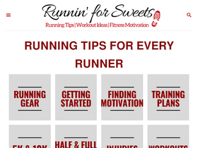 'runninforsweets.com' screenshot