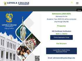 'loyolacollege.edu' screenshot