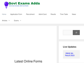 'govtexamsadda.com' screenshot