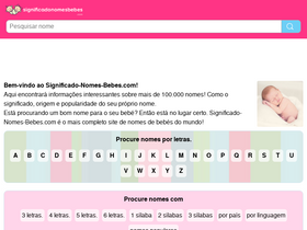 'significado-nomes-bebes.com' screenshot
