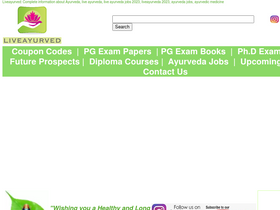 'liveayurved.com' screenshot