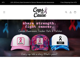 caps4acause.com homepage screenshot