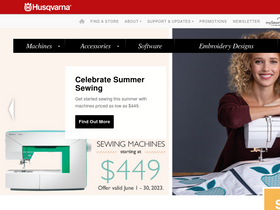 'husqvarnaviking.com' screenshot