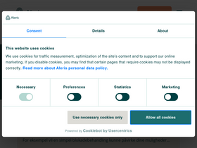 'aleris.dk' screenshot