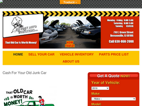 'victoryautowreckers.com' screenshot