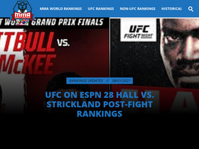 'rankingmma.com' screenshot