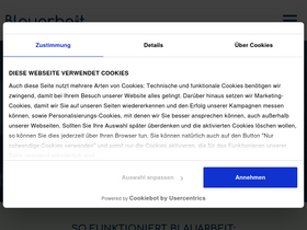 'blauarbeit.de' screenshot