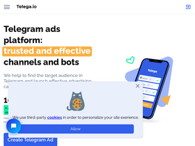 'telega.io' screenshot