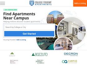 'collegestudentapartments.com' screenshot