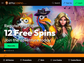 'emucasino.com' screenshot