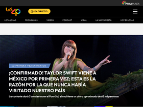 'los40.com.mx' screenshot