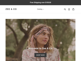 Zeeandco homepage screenshot