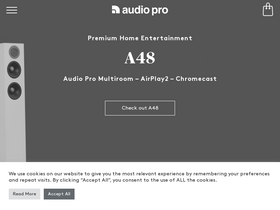 'audiopro.com' screenshot