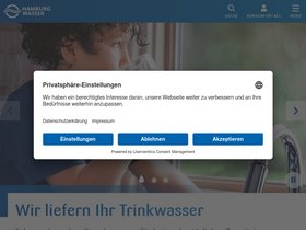 'hamburgwasser.de' screenshot