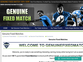 'genuinefixedmatch.com' screenshot