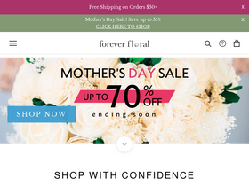foreverfloral.com homepage screenshot