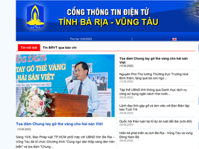 'dulichvungtau.baria-vungtau.gov.vn' screenshot