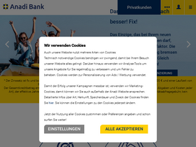 'anadibank.com' screenshot