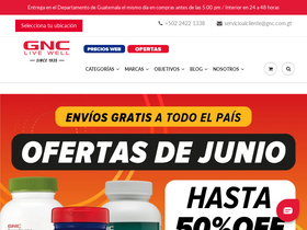 'gnc.com.gt' screenshot