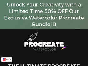 procreatewatercolor.com homepage screenshot