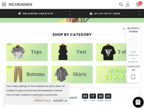 incerunmen.com website screenshot