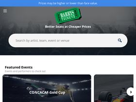 'barrystickets.com' screenshot
