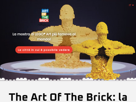 'theartofthebrickexpo.com' screenshot