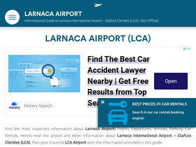 'larnaca-airport.com' screenshot
