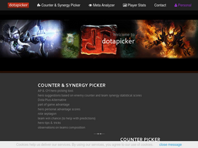 'dotapicker.com' screenshot
