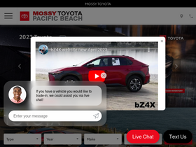 'mossytoyota.com' screenshot