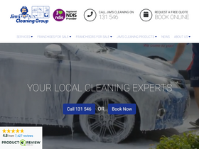 'jimscleaning.com.au' screenshot