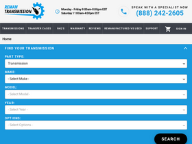 'reman-transmission.com' screenshot