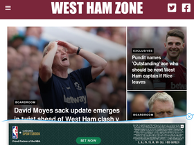 'westhamzone.com' screenshot