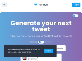 'tweetyai.com' screenshot
