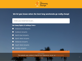 'thegetawaylounge.co.uk' screenshot