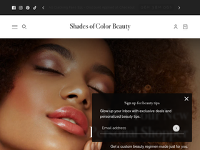 shadesofcolorbeauty.com homepage screenshot