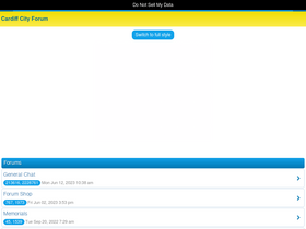 'cardiffcityforum.co.uk' screenshot