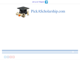 'pickascholarship.com' screenshot