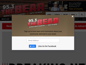 '953thebear.com' screenshot