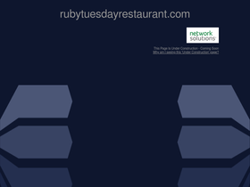 'rubytuesdayrestaurant.com' screenshot