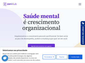 'zenklub.com.br' screenshot