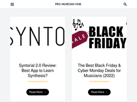 'promusicianhub.com' screenshot